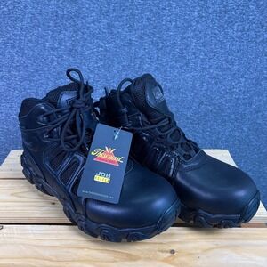 Thorogood Crosstrex Side-Zip Boots Men 7.5 Blk Tactical Waterproof 834-6385 Work
